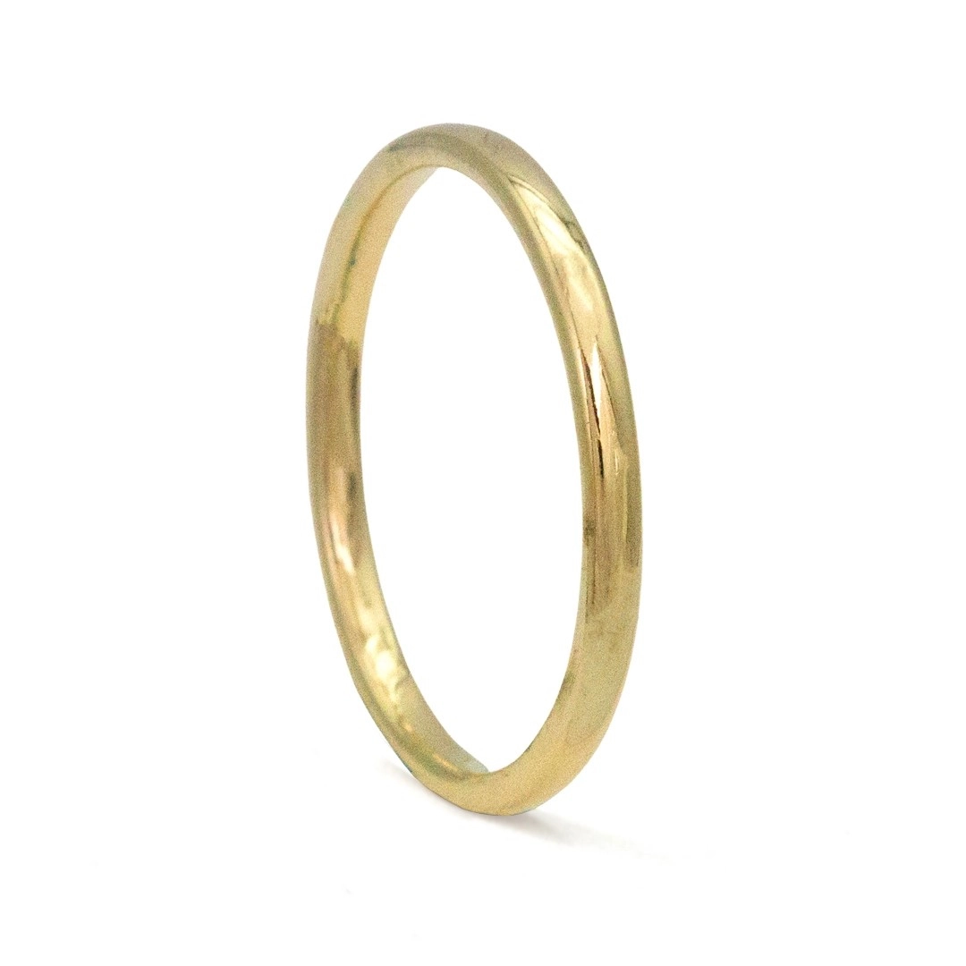 Aliança de Ouro 18K Anatômica Espelhada