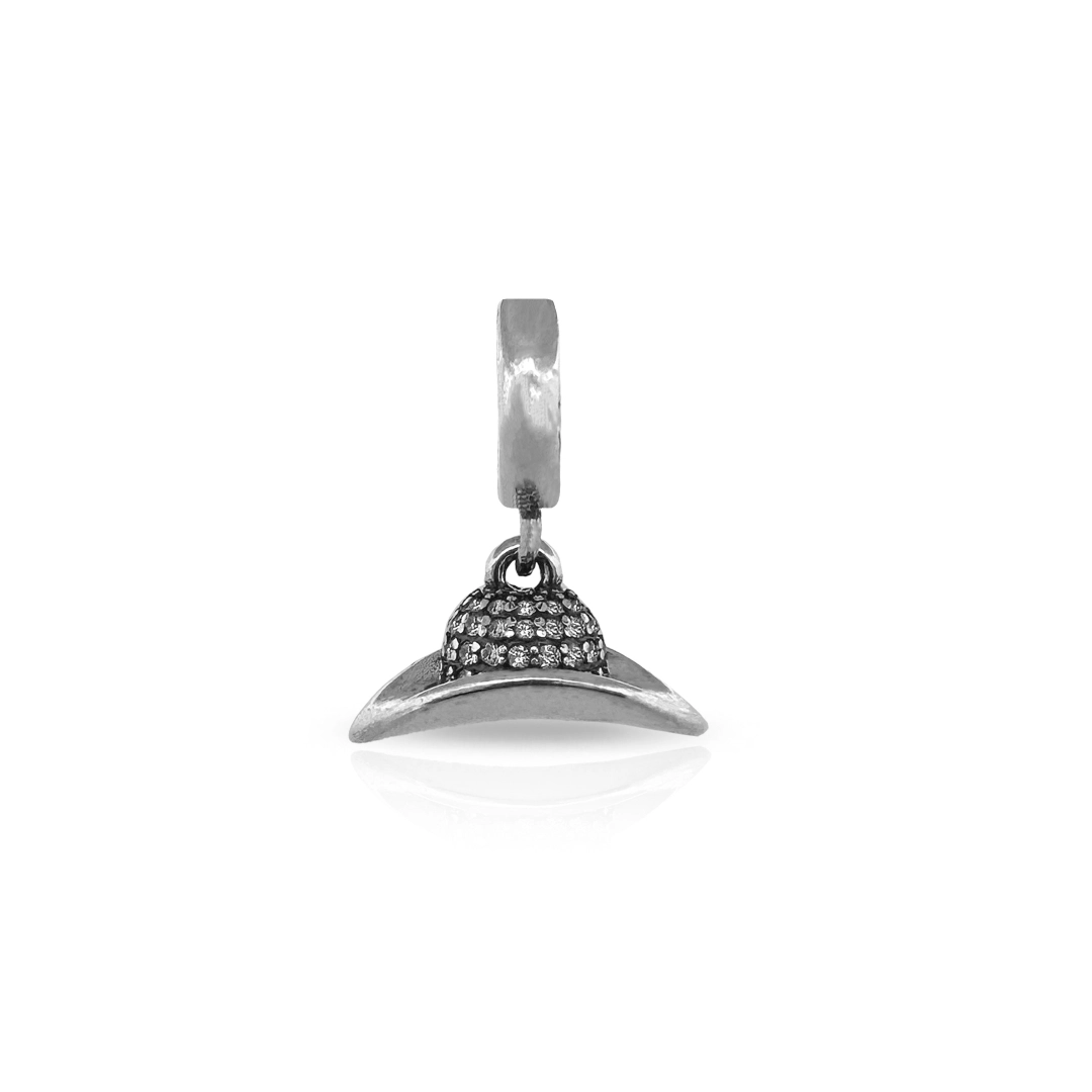Berloque de Prata Balanço com Chapéu e Zircônia Cristal 