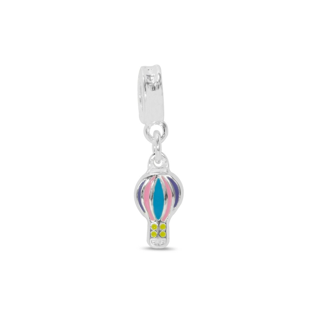 Berloque de Prata Leve Symbol Kids Balão Esmaltado