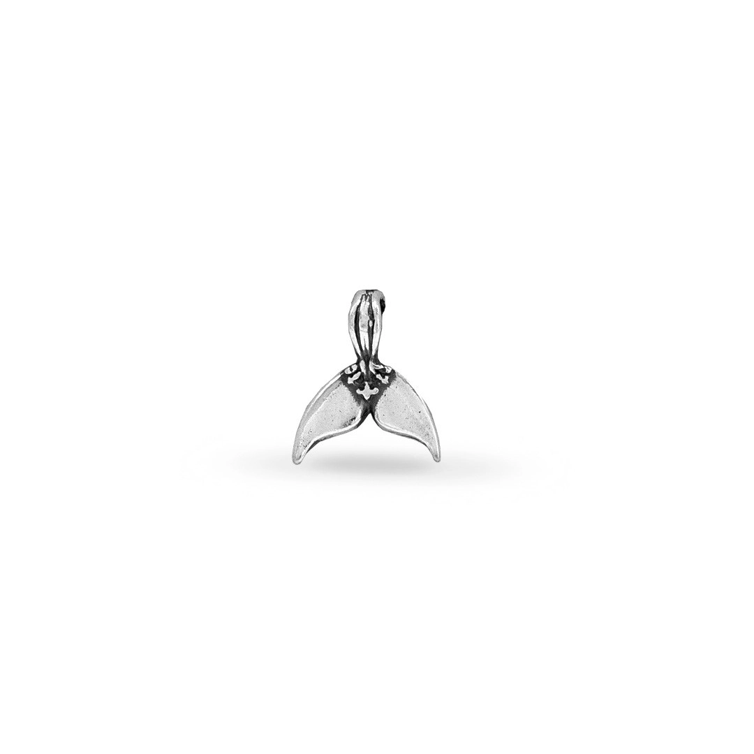 Berloque de Prata Symbol Cauda de Baleia Envelhecida