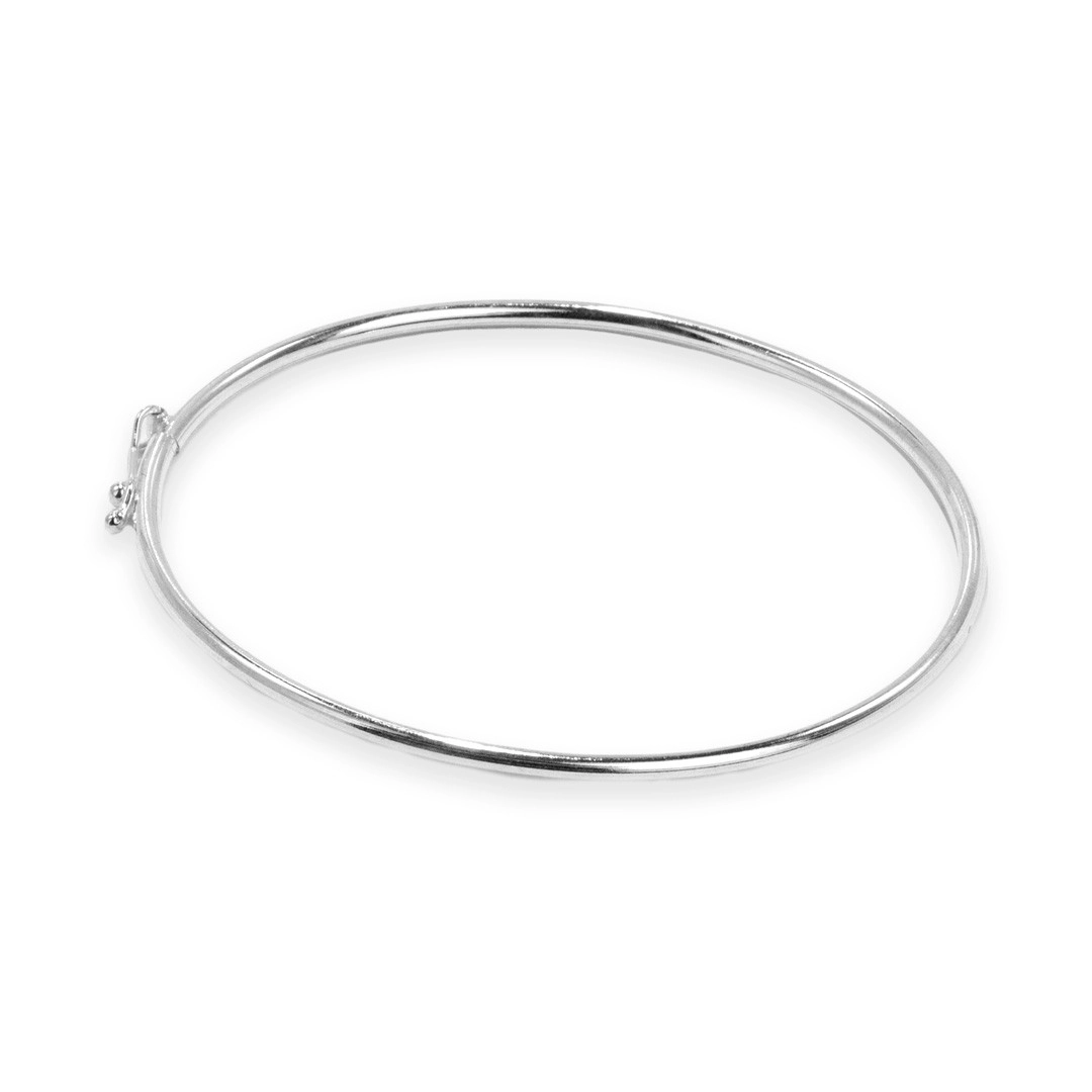 Bracelete de Prata Fio Roliço Espelhado