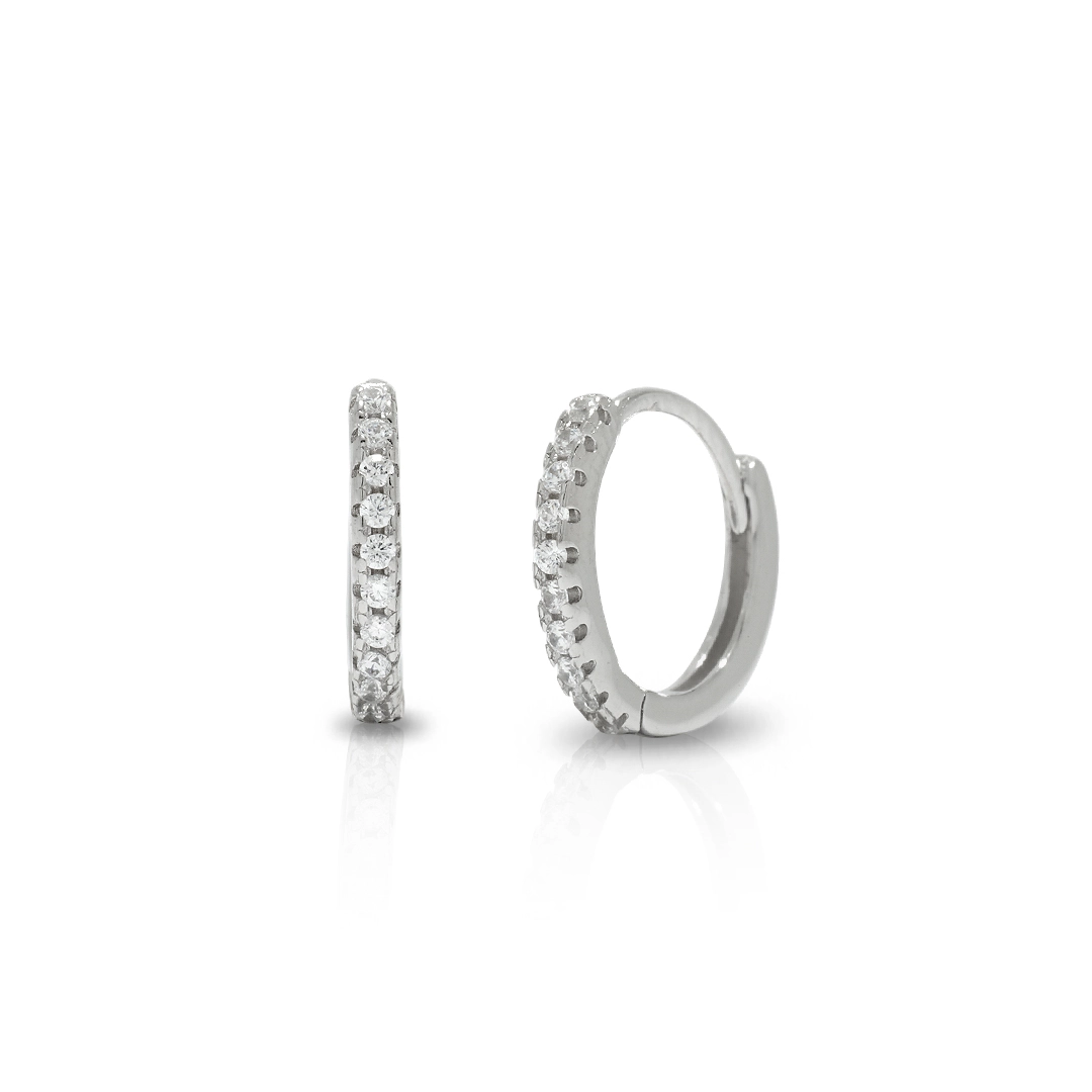 Brinco Blend Collection Prata 925 Clic com Zircônias Cristal G