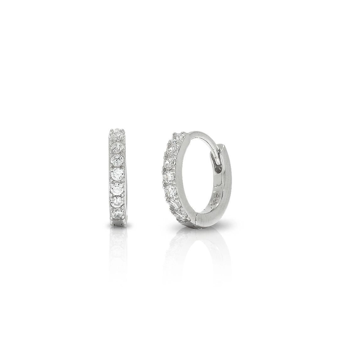 Brinco Blend Collection Prata 925 Clic com Zircônias Cristal P