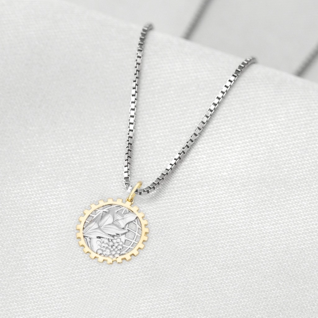 Corrente de Prata com Pingente de Formatura em Ouro 18k Profissão Economia