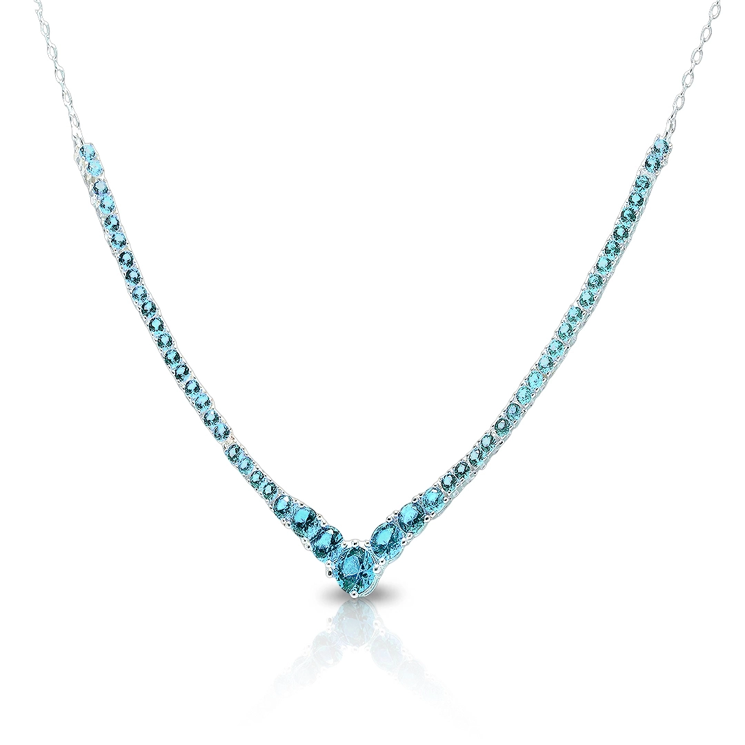 Gargantilha de Prata Blend Collection com Zircônias Topázio