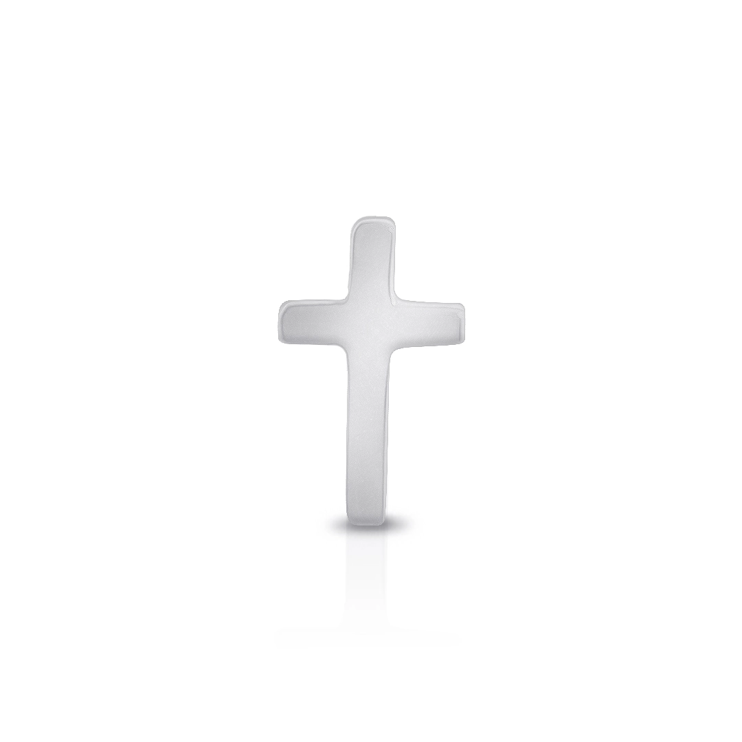 Piercing De Titanium Com Cruz Espelhada