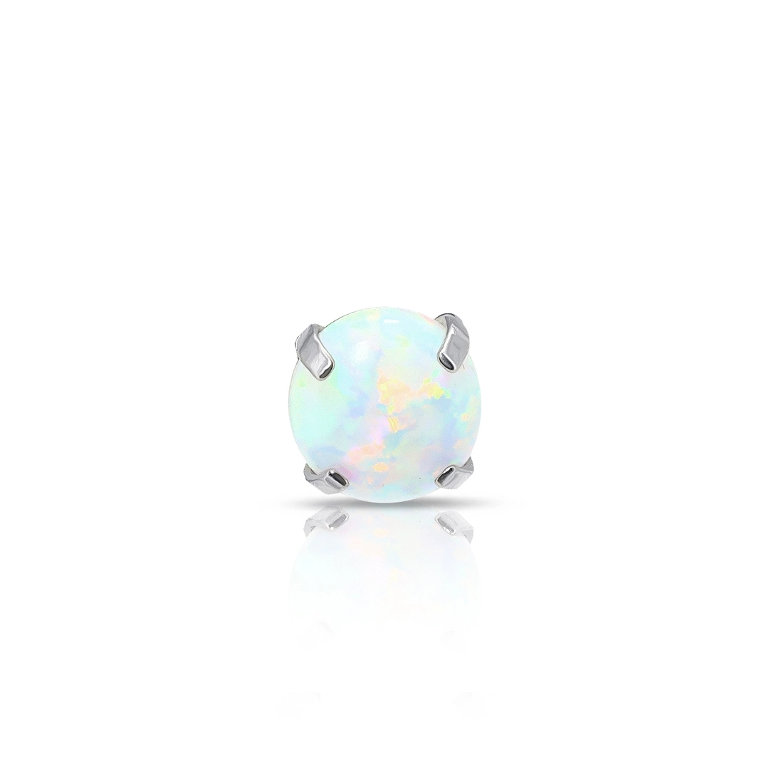 Piercing De Titanium Com Pedra Opala P