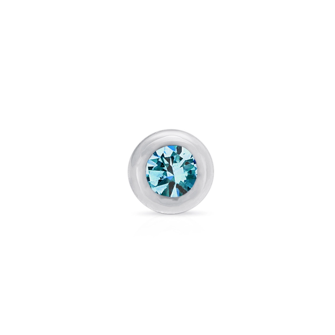Piercing De Titanium Com Zircônia Topázio