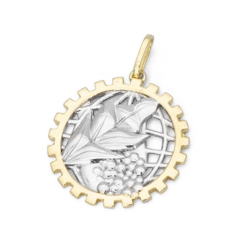 Pingente de Formatura Profissão Economia em Ouro 18K Amarelo e Branco