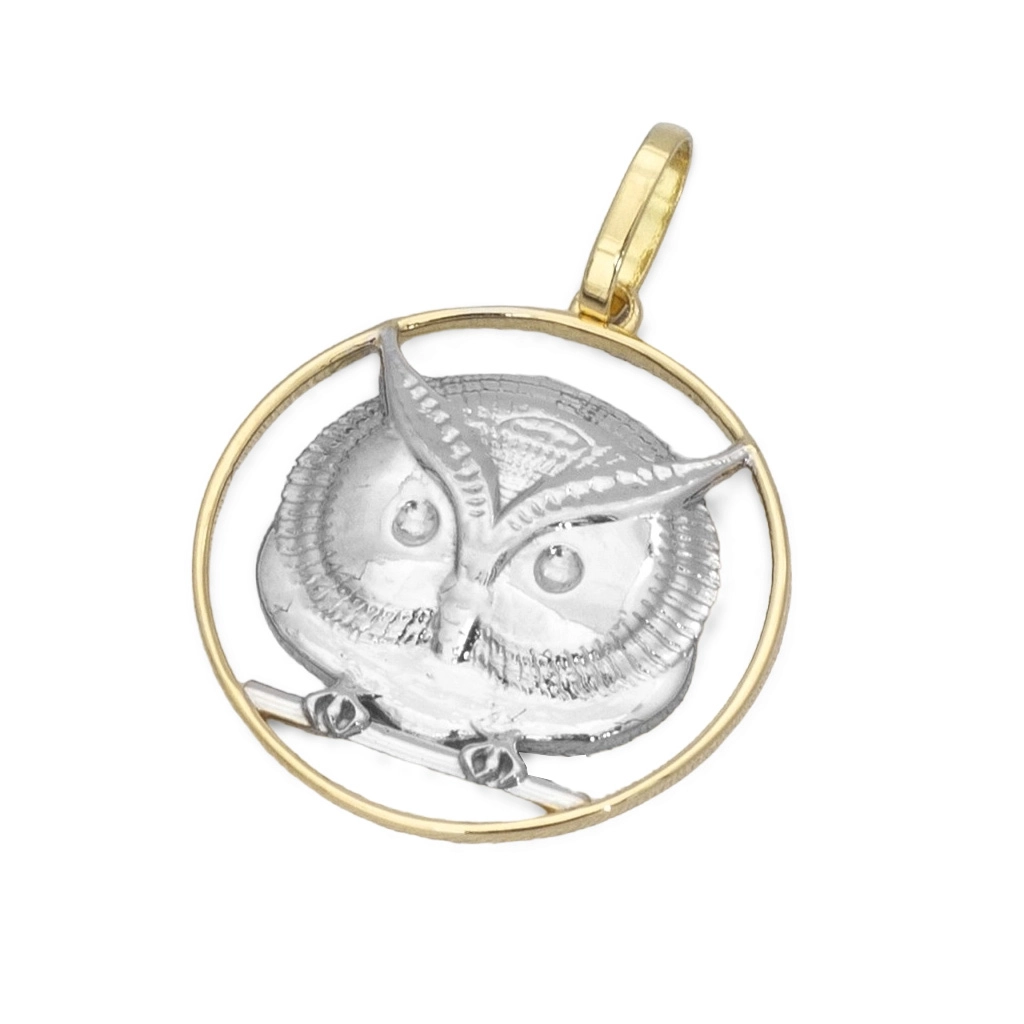 Pingente de Formatura Profissão Letras em Ouro 18K Amarelo e Branco
