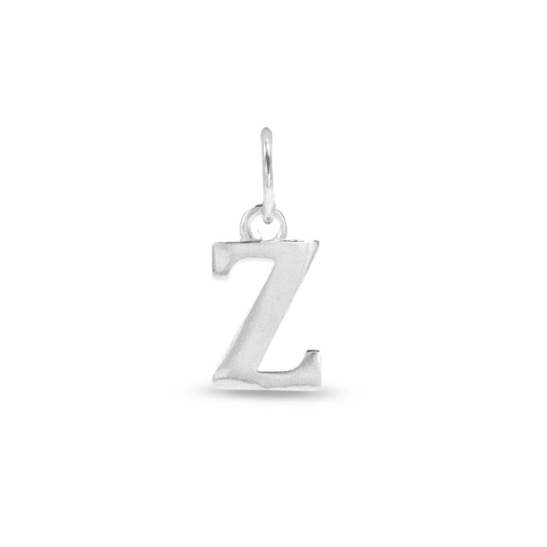 Pingente de Prata Espelhado Letra Z