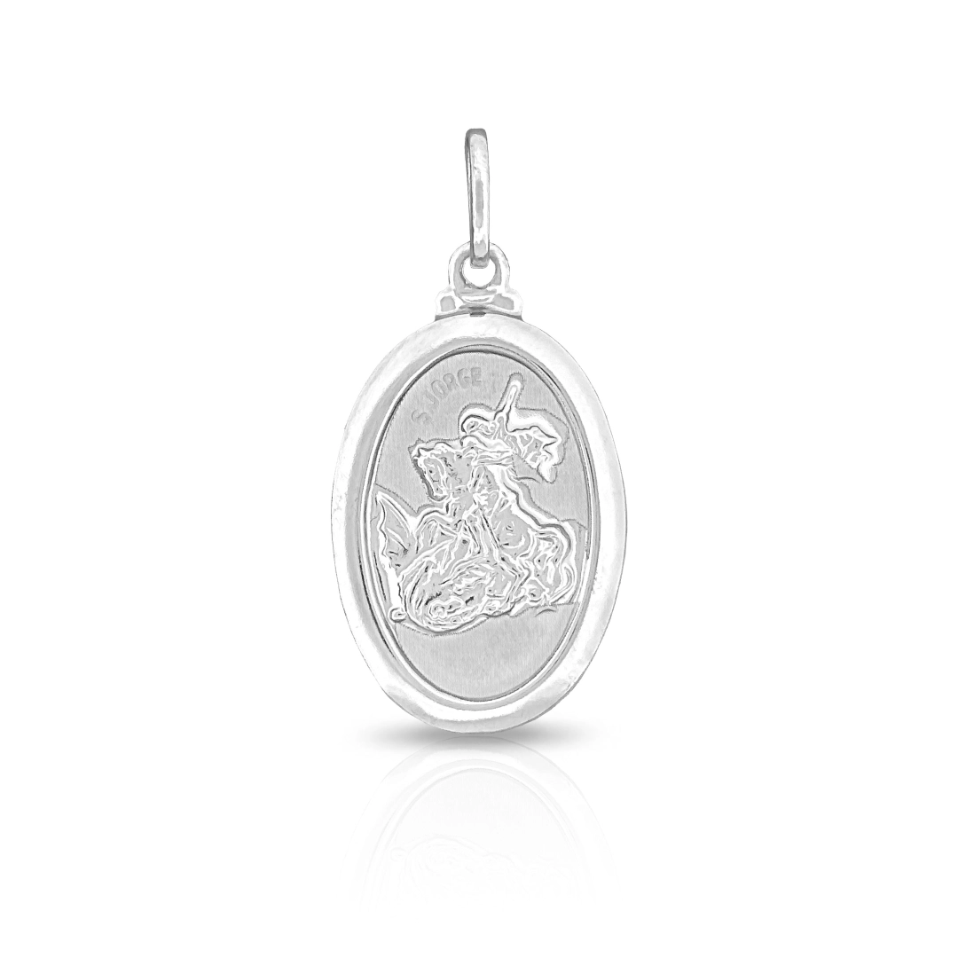 Pingente Medalha de Aço São Jorge G