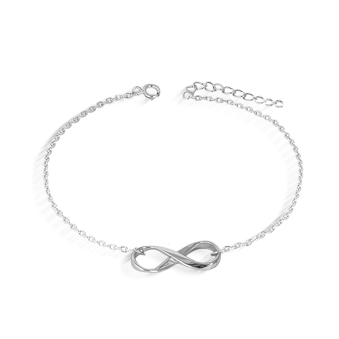 Pulseira de Prata Símbolo do Infinito